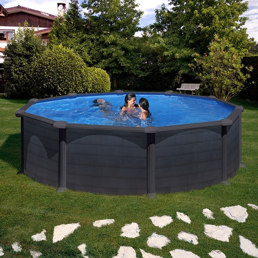 Piscina Gre Acero Imitacion Grafito Ø 350 X 132_0