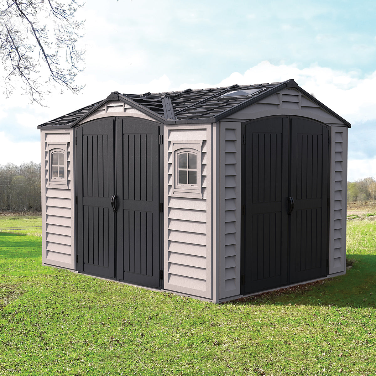 Caseta Jardín Apex Pro Plus 10.5×8 Pvc Gris Claro/oscuro_1