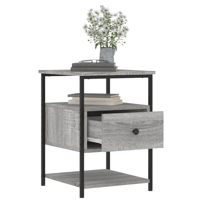 Mesita De Noche Madera De Ingeniería Gris Sonoma 40x42x56 Cm_2