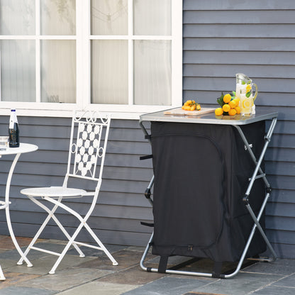 Outsunny Armario Cocina De Camping Plegable Con 3 Estantes Bolsa De Transporte_1