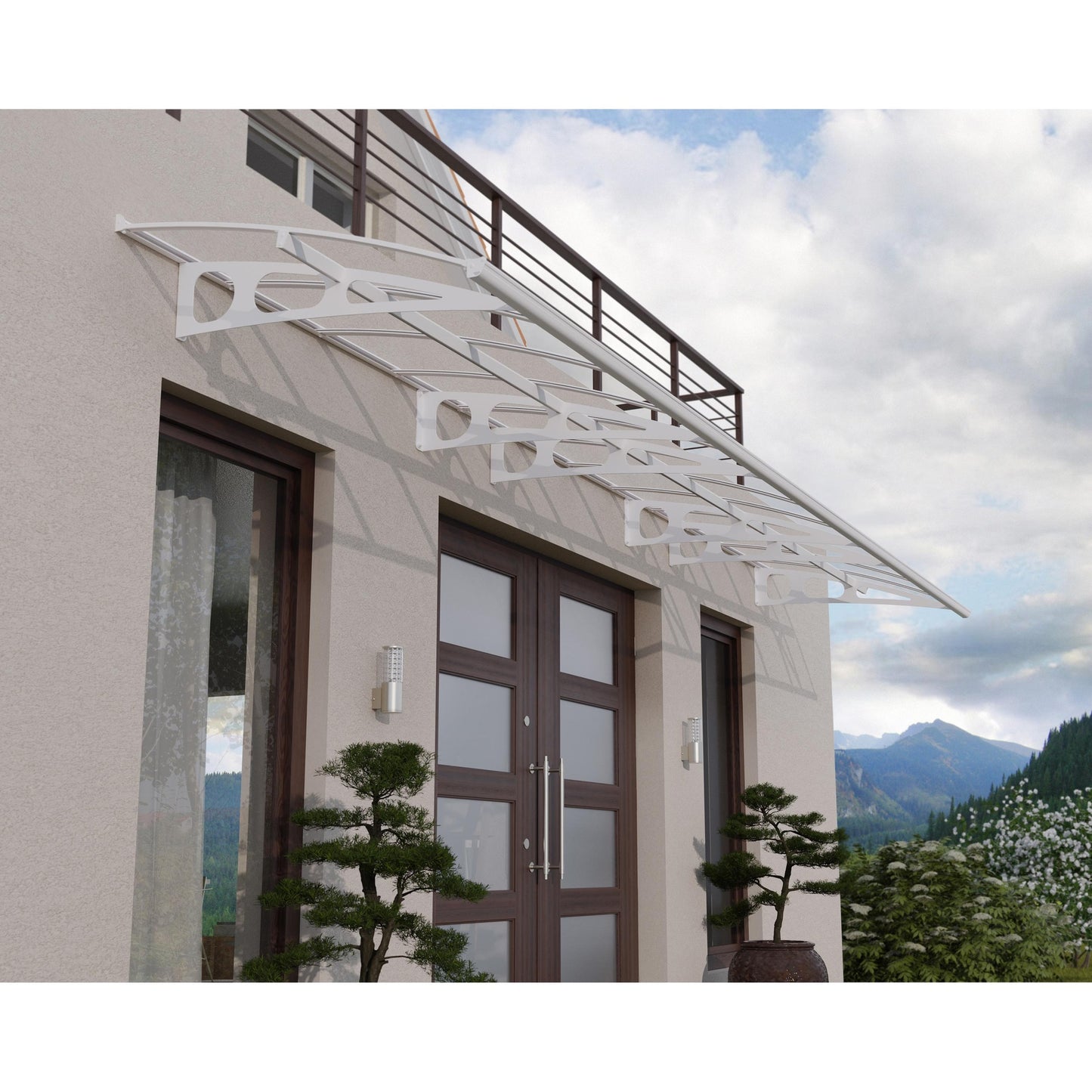 Marquesina para puerta Bordeaux 670x140 cm