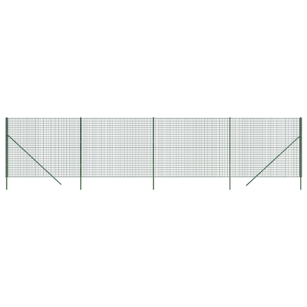 Cerca De Alambre De Acero Galvanizado Verde 2x10 M / Vetonek_3