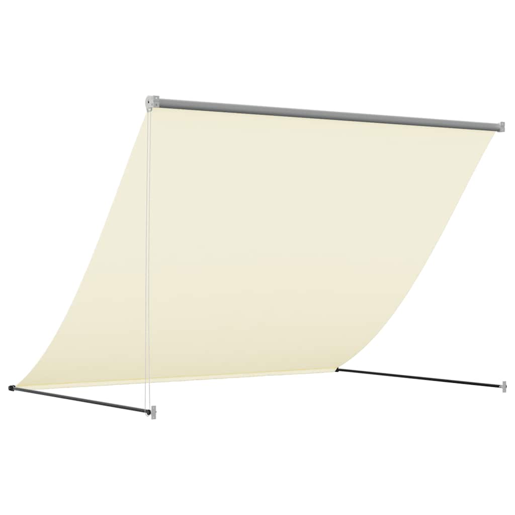 Toldo Retráctil De Tela Y Acero Crema 250x150 Cm_4