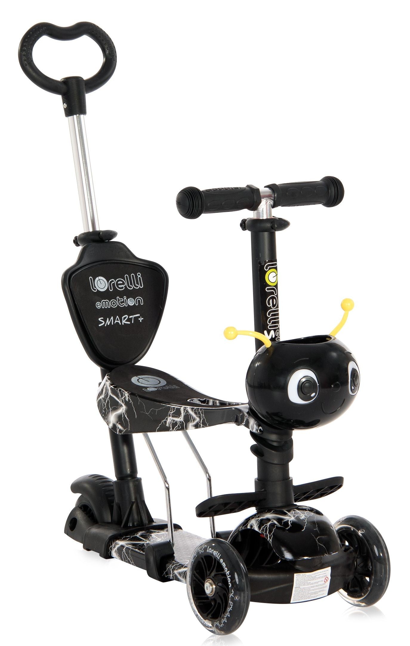 Patinete Infantil Con Asiento Y Respaldo Smart Plus Black Flash_0