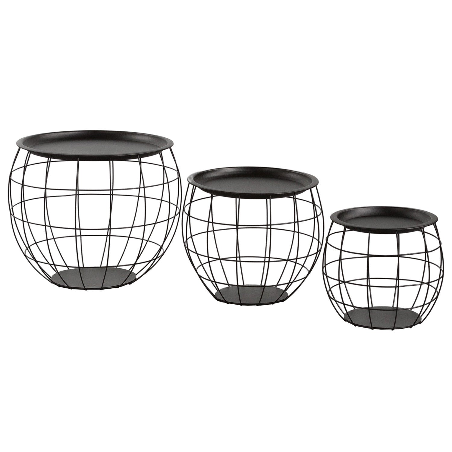 Kit 3 Mesitas De Centro Redondas Baloon Thinia Home_0