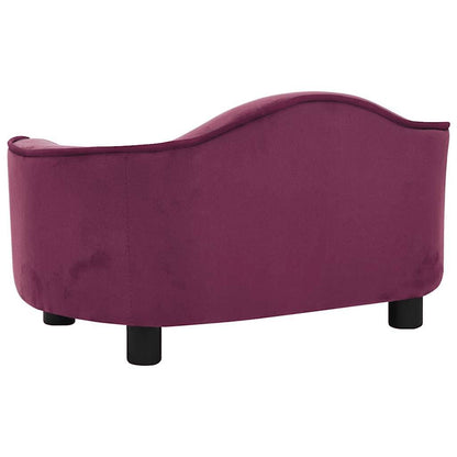 Vidaxl Sofá Para Perros Felpa Borgoña 67x47x36 Cm_3