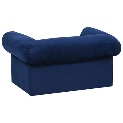 Vidaxl Sofá Para Perros Con Cajón Felpa Azul 75x50x38 Cm_5