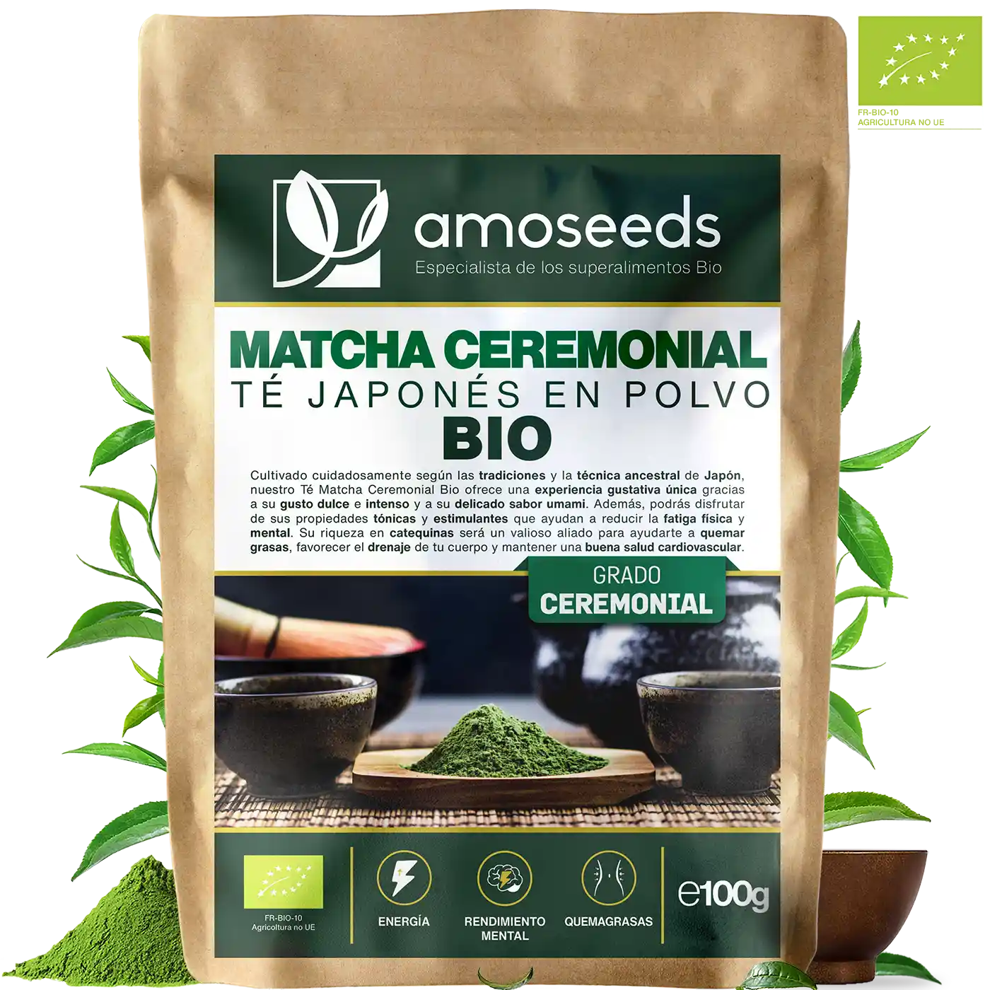 Té Matcha Ceremonial Japonés Bio 100g_0