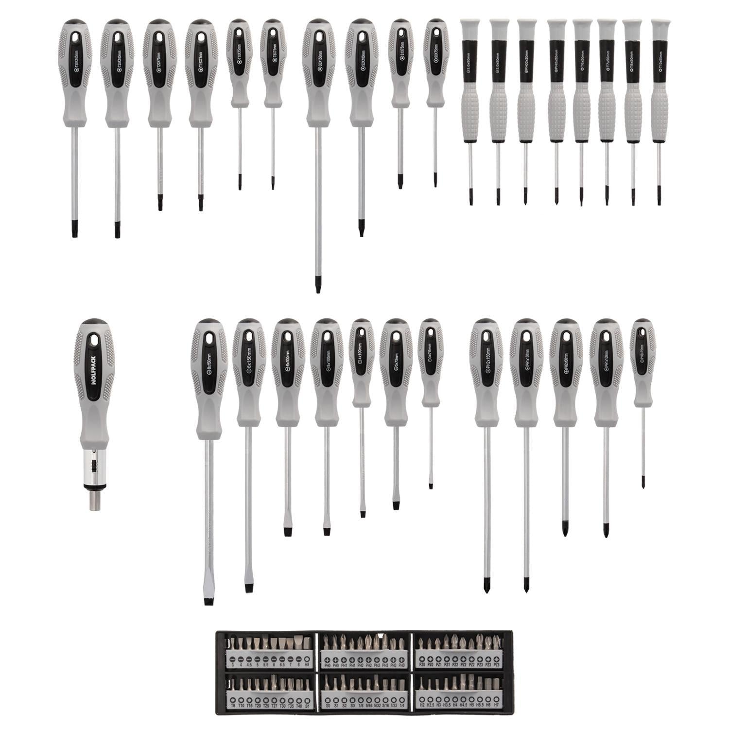 Juego De Destornilladores / Destorpuntas 100 Piezas Con Soporte Expositor