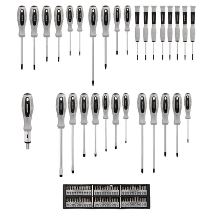 Juego De Destornilladores / Destorpuntas 100 Piezas Con Soporte Expositor