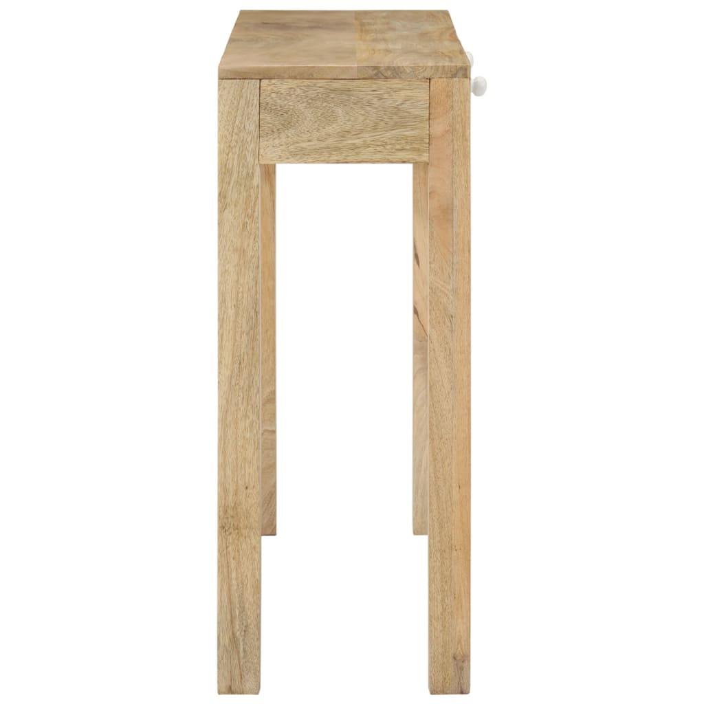 Mesa Consola Madera Maciza De Mango Decolorada 110x30x75 Cm_3