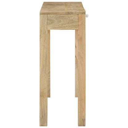 Mesa Consola Madera Maciza De Mango Decolorada 110x30x75 Cm_3