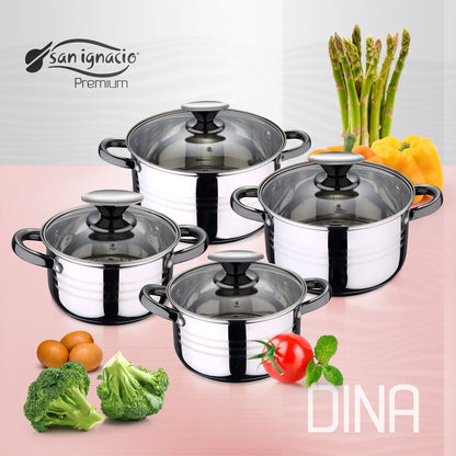 Bateria 8pc Acero Inoxidable Apta Para Inducción Colección San Ignacio Premiudina_1