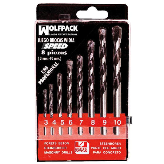 Estuche Brocas Widia Profesional Wolfpack Speed 8 Piezas_0