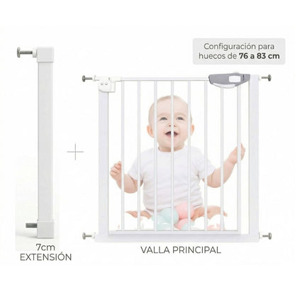 Extensión De 7 Cm Para Valla De Seguridad Infantil Y Para Mascotas, Blanco Bathby_5