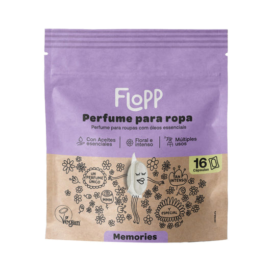 Perfumador Ropa Memories Flopp Eco 16 cápsulas