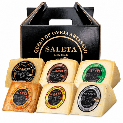 Cesta Quesos Gourmet | 6 Cuñas Queso Semicurado, Curado, Con Guindilla, Trufa, Añejo Y En Aceite De Oliva Virgen_0