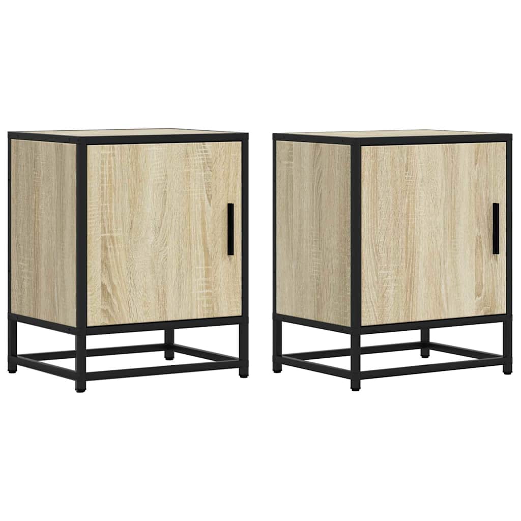 Mesitas Noche 2uds Madera Ingeniería Roble Sonoma 40x31x50cm_0