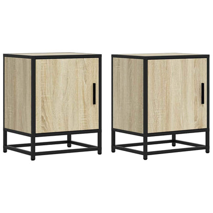 Mesitas Noche 2uds Madera Ingeniería Roble Sonoma 40x31x50cm_0