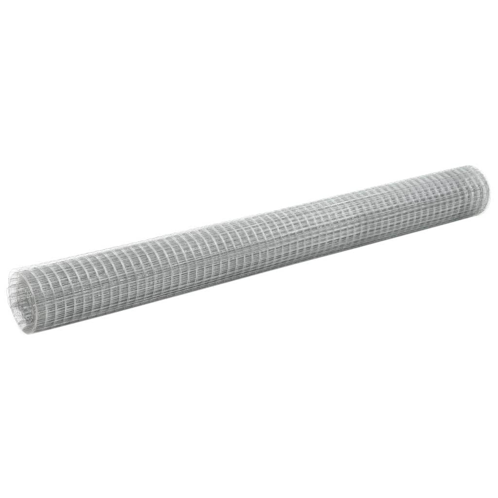 Alambrada De Gallinero Acero Galvanizado Plateada 10x1,5 M / Vetonek_1