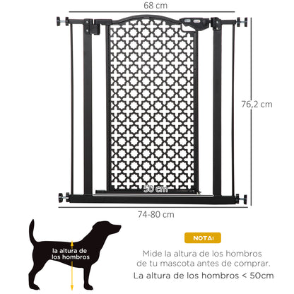 Pawhut Barrera De Seguridad De Perros Puertas Escaleras 74-80 Cm_2