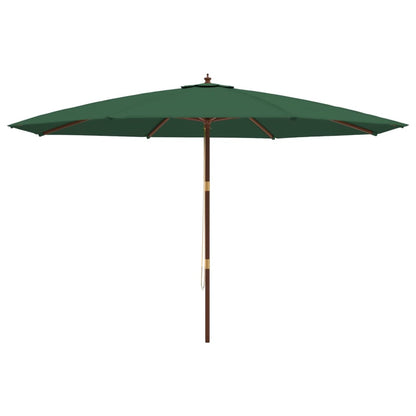 Sombrilla De Jardín Con Poste De Madera Verde 400x273 Cm_2