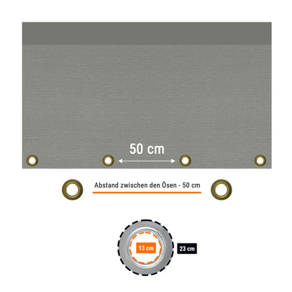 Lona Impermeable 280g/m², Gris 10x12 (120m²), Lona Para Toldo, Lona De Polietileno_2