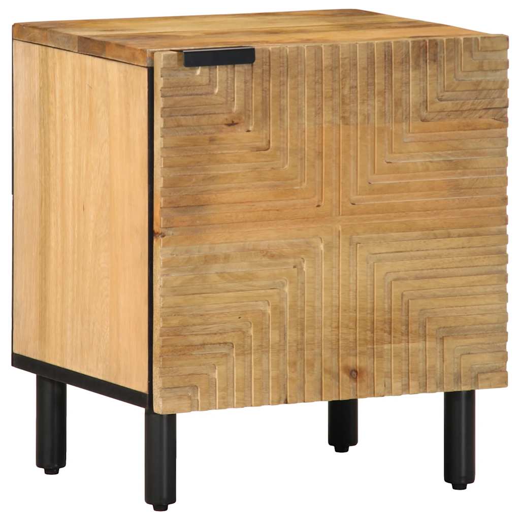 Mesitas De Noche 2 Uds Madera Maciza De Mango Marrón 40x33x46cm_1