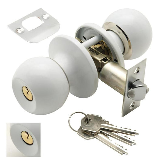 Pomo Puerta Wolfpack Con Llave Ambos Lados Blanco_0