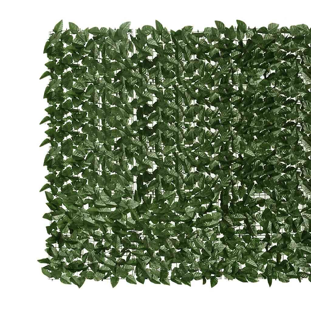 Vidaxl Toldo Para Balcón Con Hojas Verde Oscuro 300x150 Cm_3