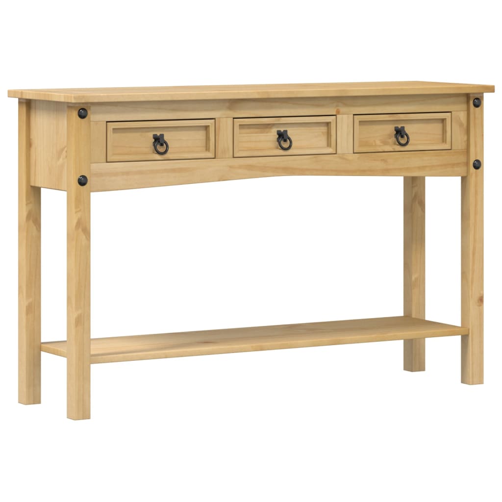 Mesa Consola Corona Madera Maciza De Pino 114x34,5x73 Cm_0
