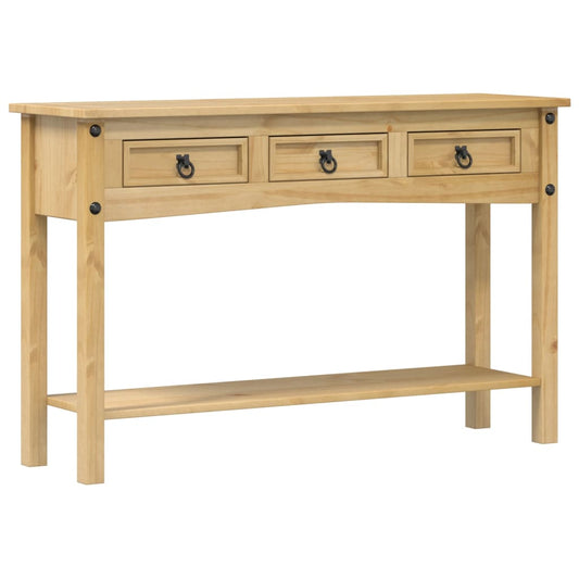 Mesa Consola Corona Madera Maciza De Pino 114x34,5x73 Cm_0