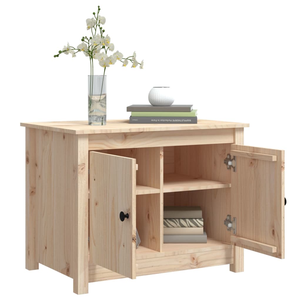 Mesa De Centro De Madera Maciza De Pino 71x49x55 Cm_3