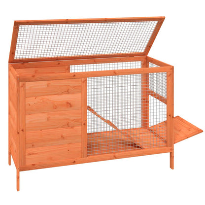 Vidaxl Conejera De Madera Maciza De Pino Marrón 103x44x69,5 Cm_3