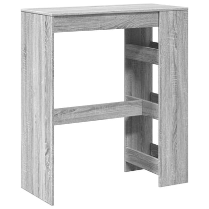 Mesa Alta Bar Con Estantes Madera Gris Sonoma 90x47,5x103,5 Cm_4