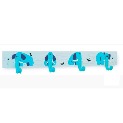 Colgador múltiple infantil Elefante azul