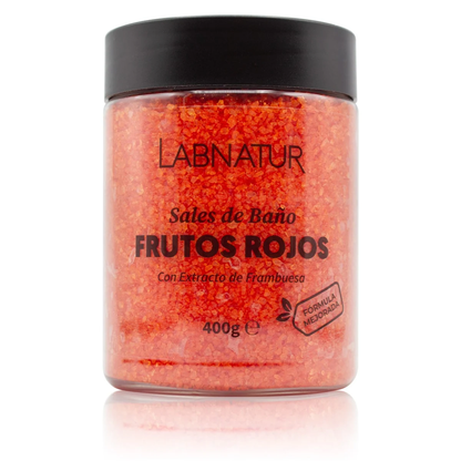 Sales de Baño de Frutos Rojos Labnatur 400 g | Revitalizan, Suavizan y Tonifican | Aroma Afrutado | Veganas_1