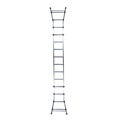 Escalera Telescópica Aluminio  6+6 Peldaños Perfil 67 Mm._2
