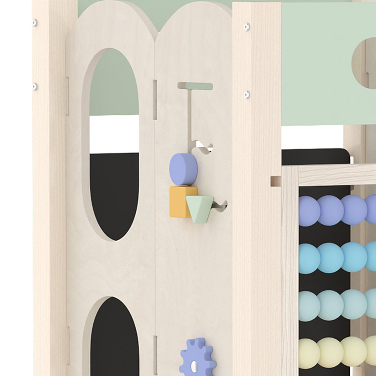 Banco Infantil Aiyaplay Painel Multicamadas, Madeira De Pinho Verde_4