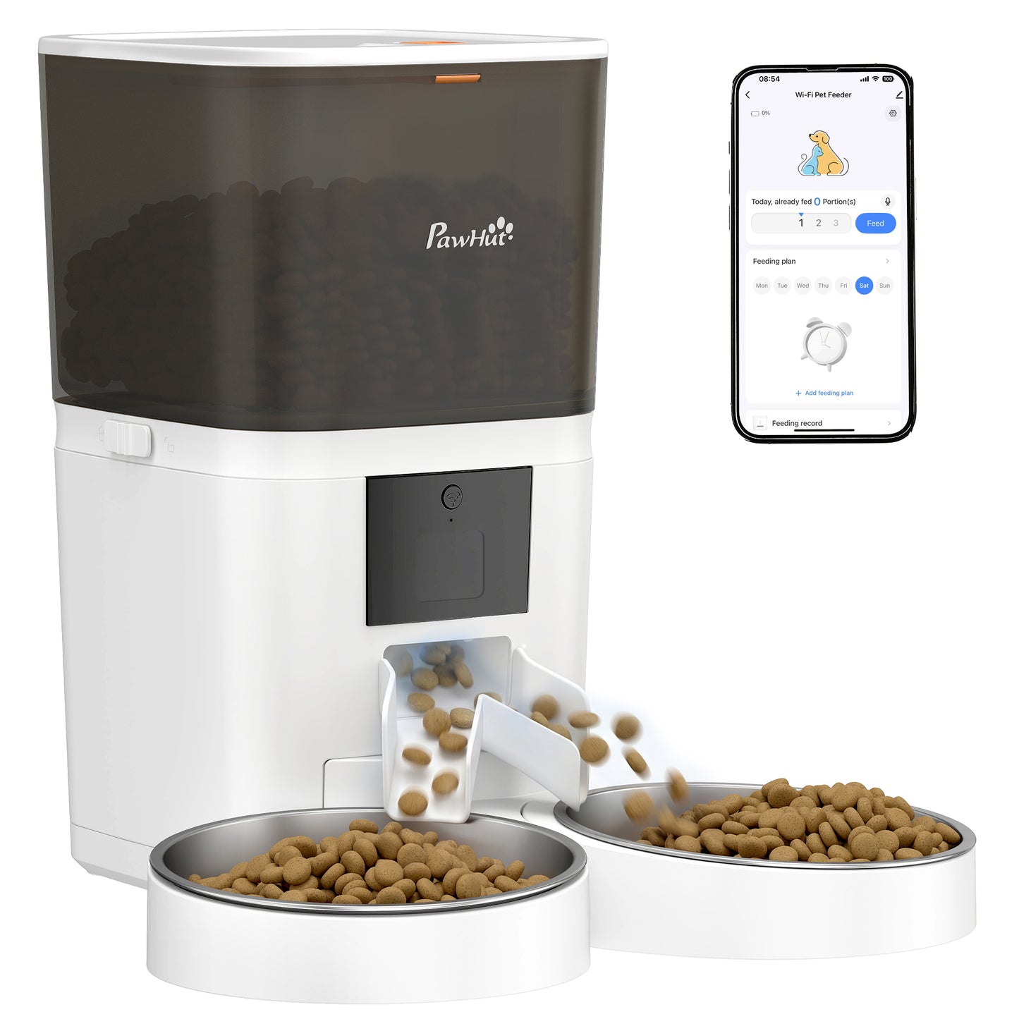 Pawhut Comedero Automático 6l Wifi 2.4g_0