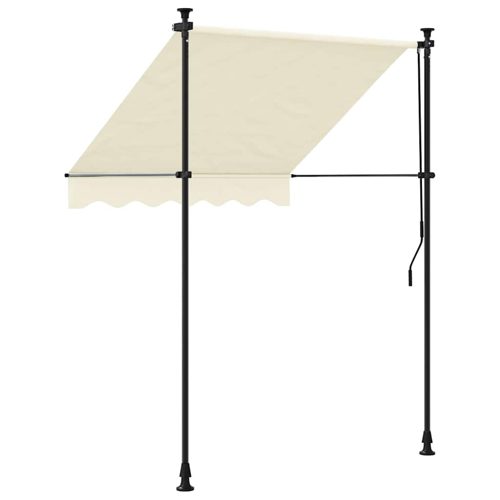 Toldo Retráctil Tela Y Acero Crema 200x115 Cm_3