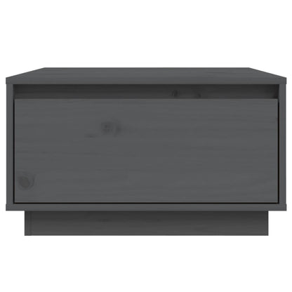 Mesa De Centro De Madera Maciza De Pino Gris 55x56x32 Cm_1