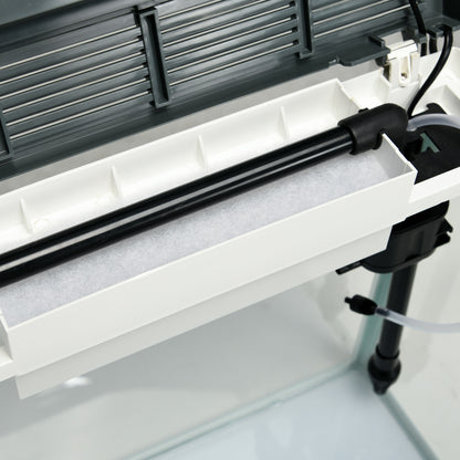Pawhut Acuario De Cristal 28l Con Sistema De Filtro Luz Led 38x26x39,5 Cm Blanco_4