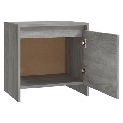 Mesita De Noche Madera De Ingeniería Gris Sonoma 45x34x44,5 Cm_3