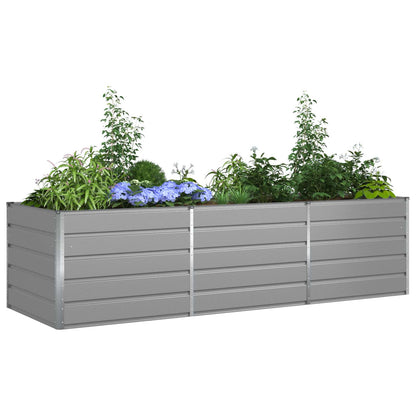 Jardinera Gris Claro 290 X 100 X 75 Cm Acero Galvanizado_2
