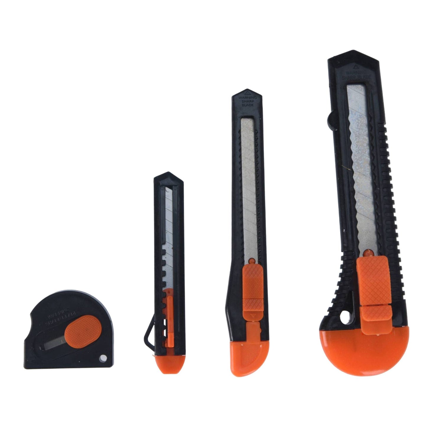 Well Home Juego De 4 Cuchillas Color Negro Y Naranja