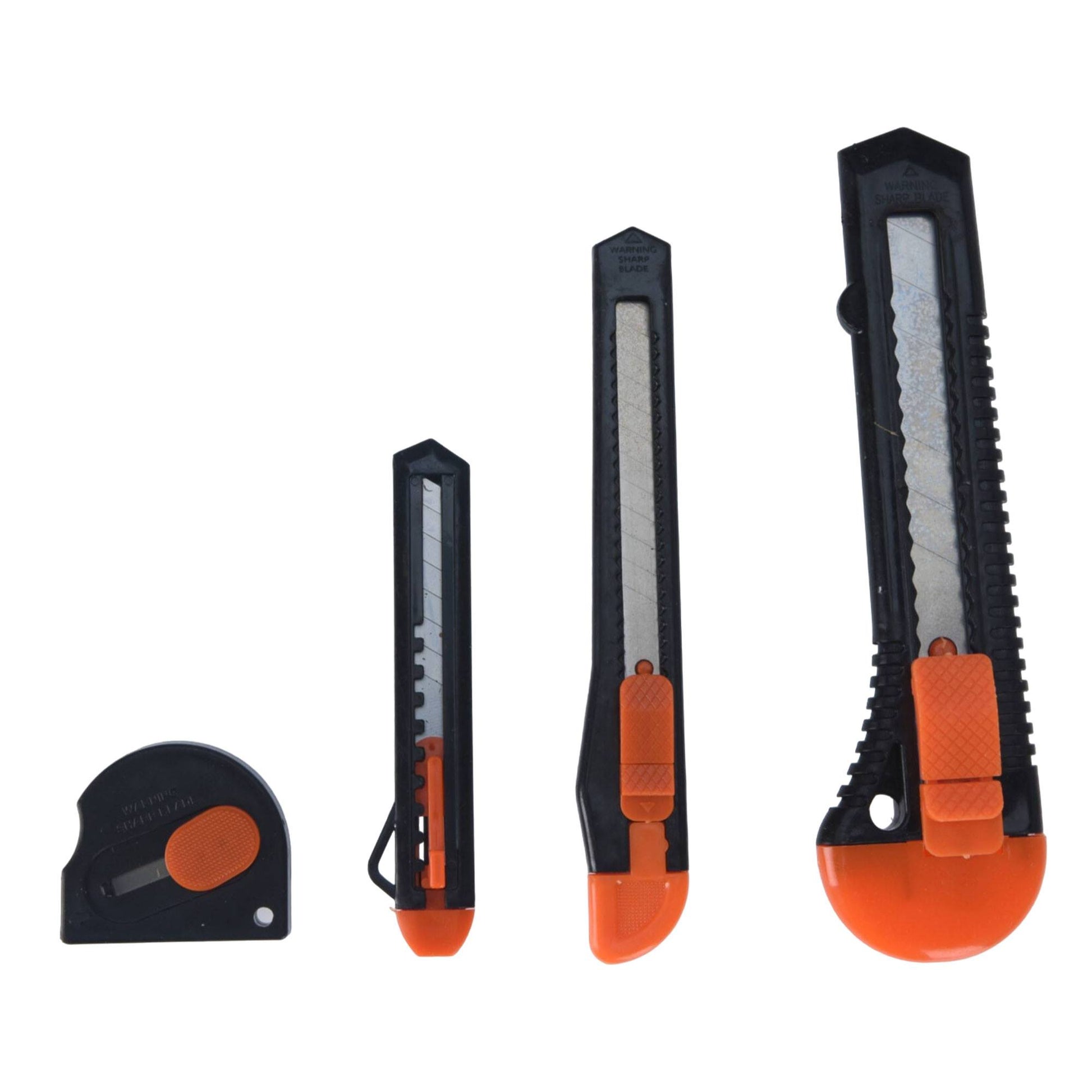 Well Home Juego De 4 Cuchillas Color Negro Y Naranja