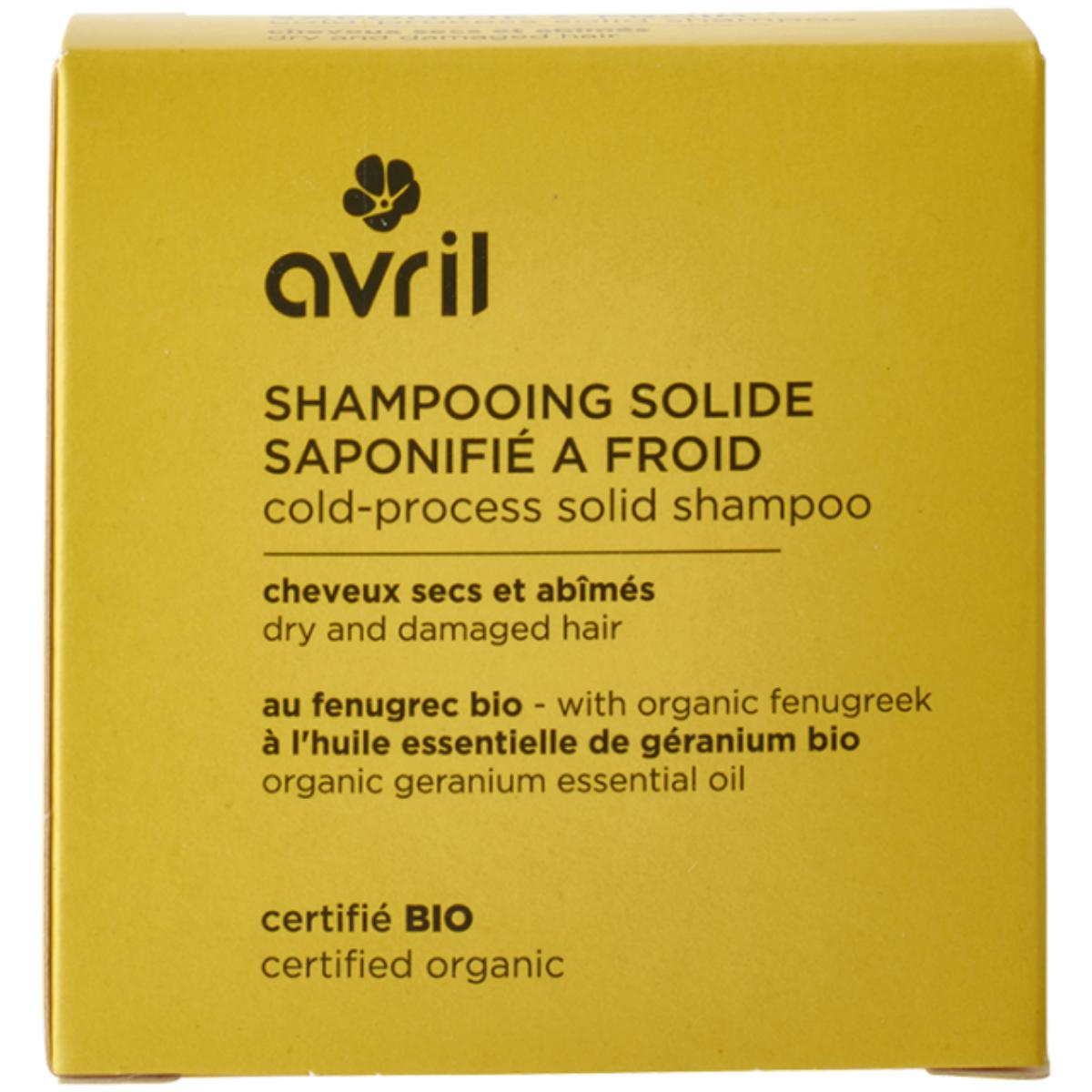 Champú sólido frío cabello seco Avril