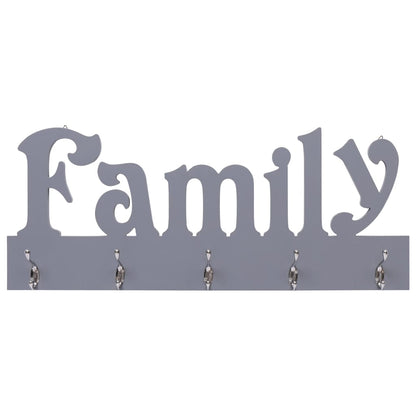 Perchero De Pared Family Gris 74x29,5 Cm_0