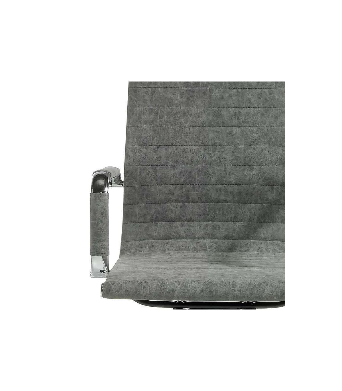 Silla Despacho Giratoria Elevable Acabado Grafito Vintage, 60 Cm(ancho) 108-115 Cm(altura) 66 Cm(fondo)_3